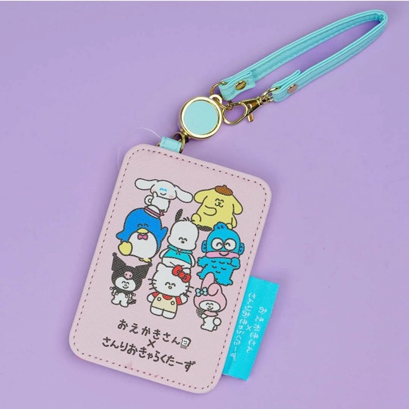 BNIB Japan Sanrio x Oekaki-San Series Pass Card Holder With Retractable reel - Picture 4 of 9